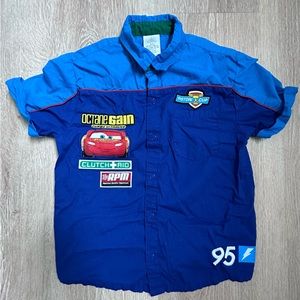 Disney|SS‎ Button Up|Lighting McQueen|Cars|Sz 9/10